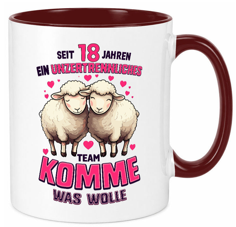 18 Jahre Verheiratet | ein Team Ehepaar v2 Geschenkidee Humor Tasse