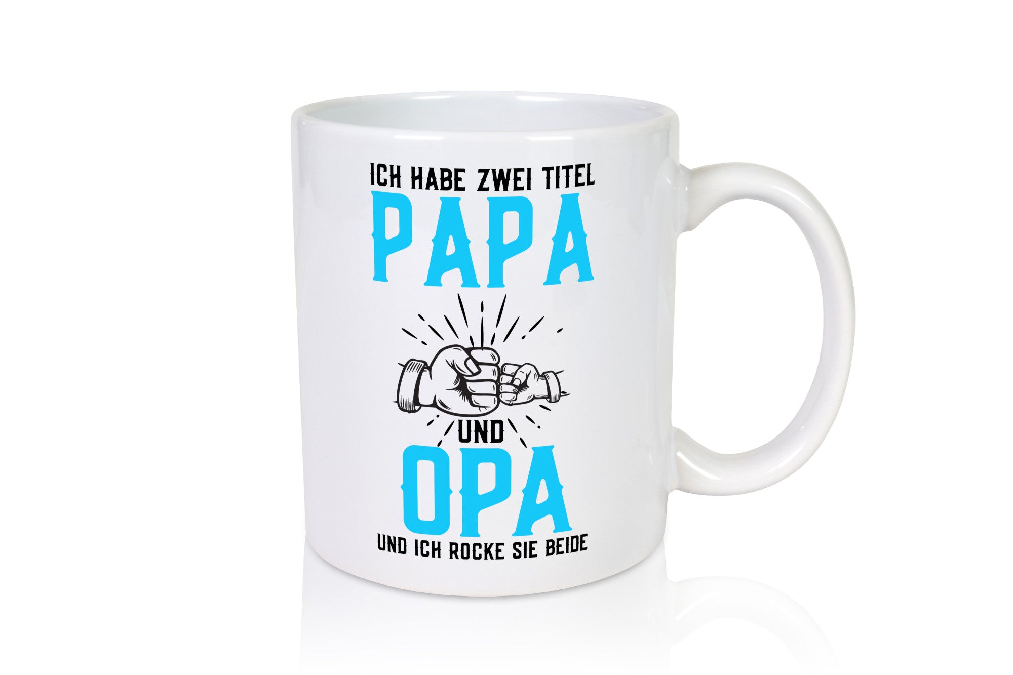 Papa und Opa | zwei Titel Rocke sie Beide Humor Familie Geschenkidee Tasse