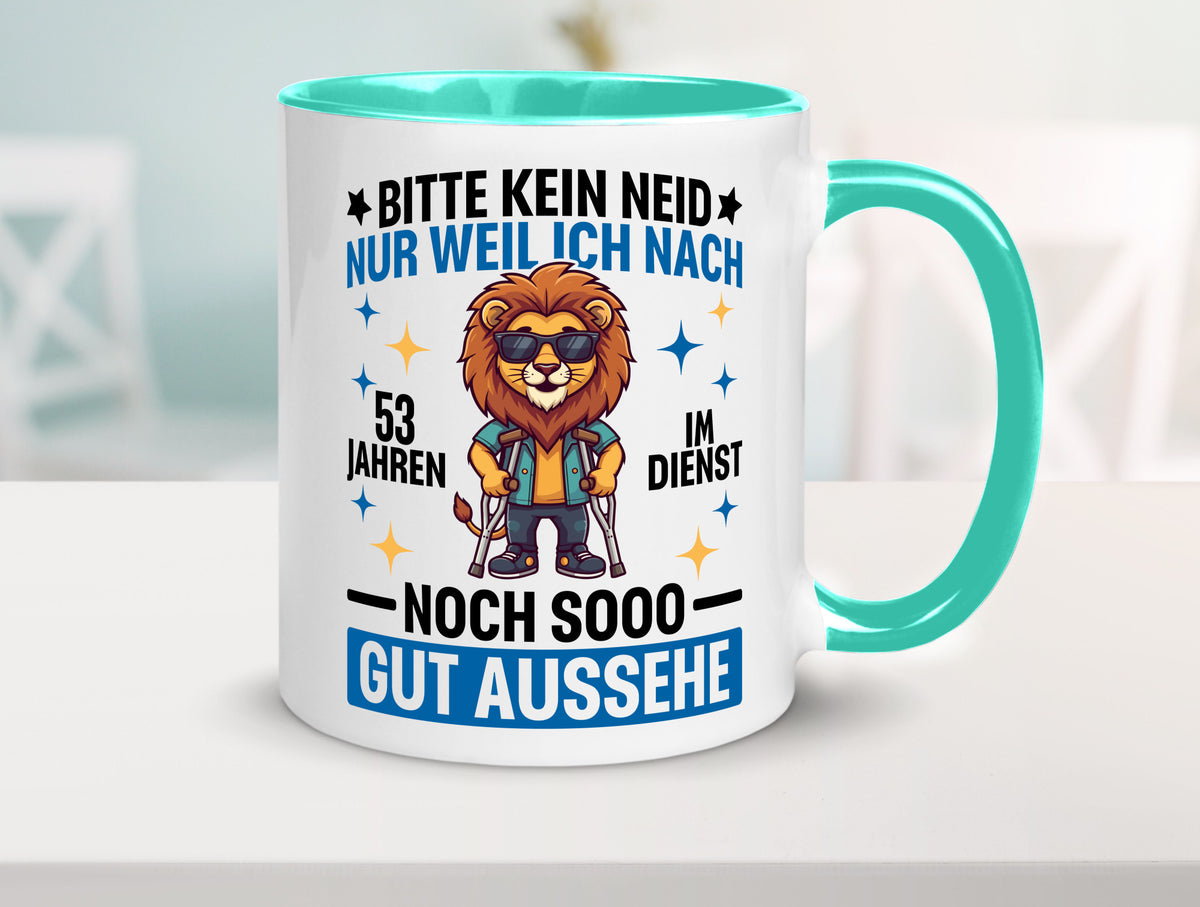 53 Jahre im Dienst | Arbeitsjubiläum Arbeit Geschenkidee Kollegen Büro Humor Tasse