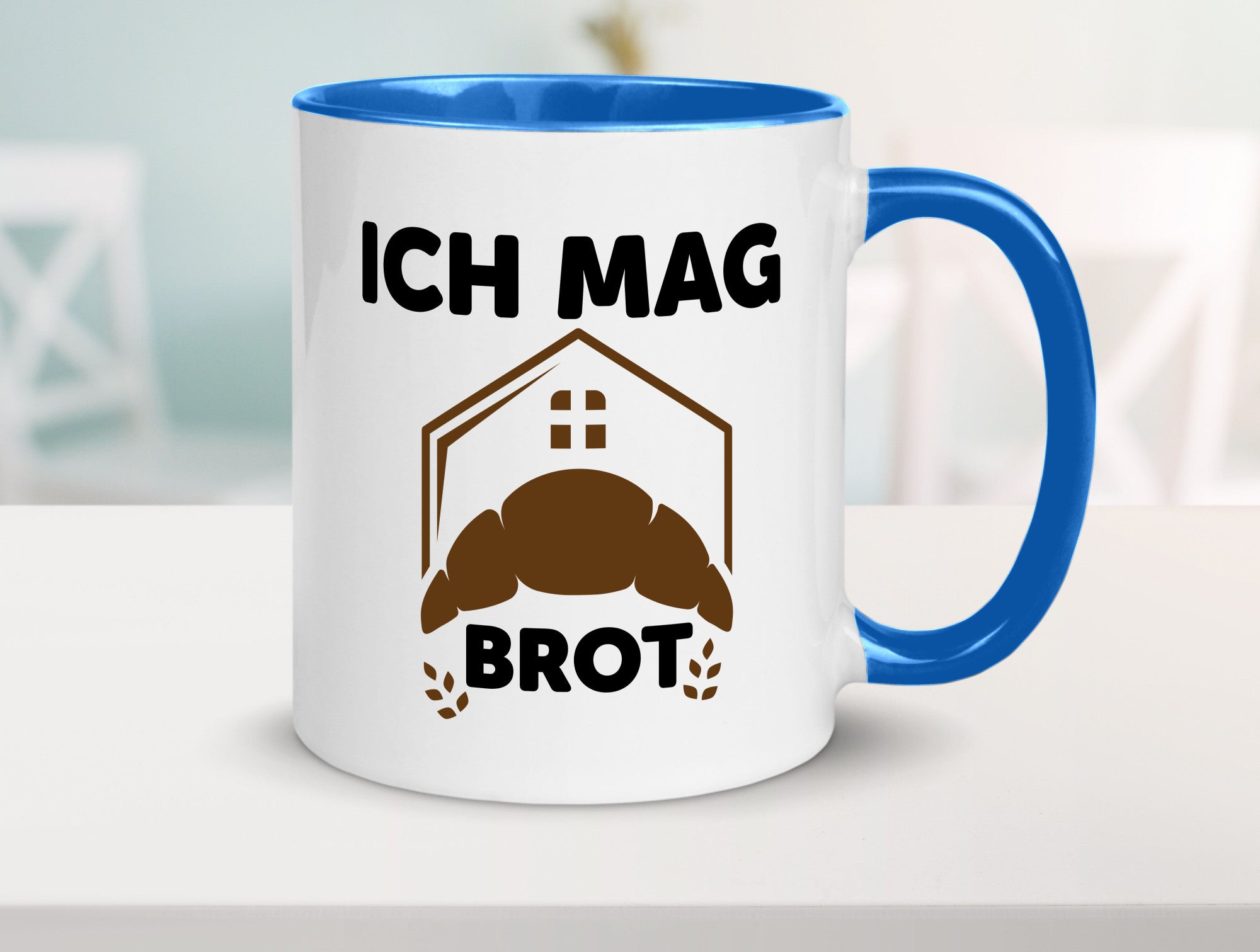 Ich mag Brot | Bäcker backen lustiger Spruch Geschenk Humor Geschenkidee Tasse