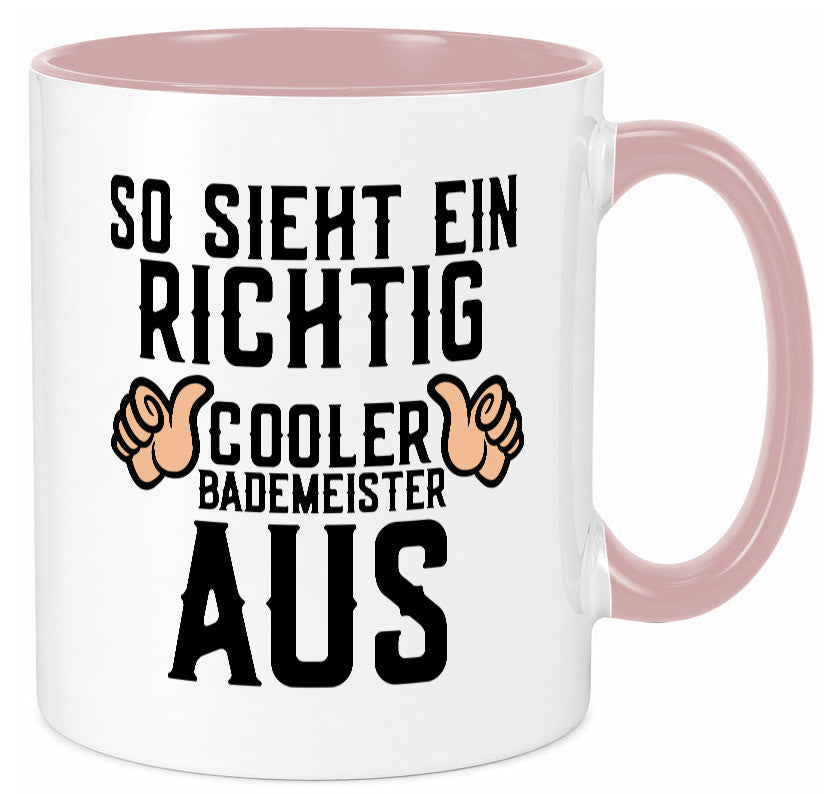 Richtig cooler Bademeister | Daumen hoch Schwimmbad lustig Humor Geschenkidee