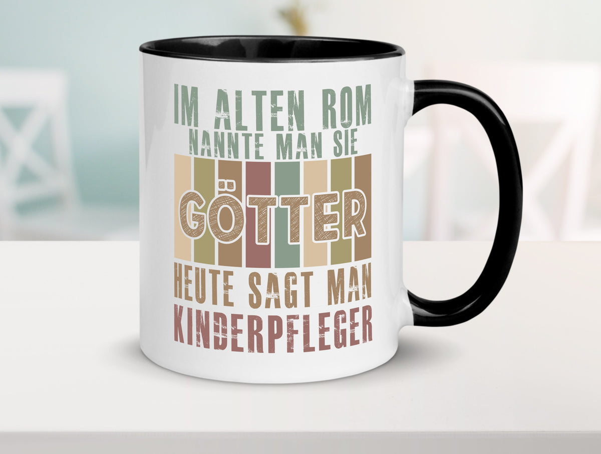 Heute sagt man: Kinderpfleger | Pfleger Kinder lustig Humor Geschenkidee Tasse