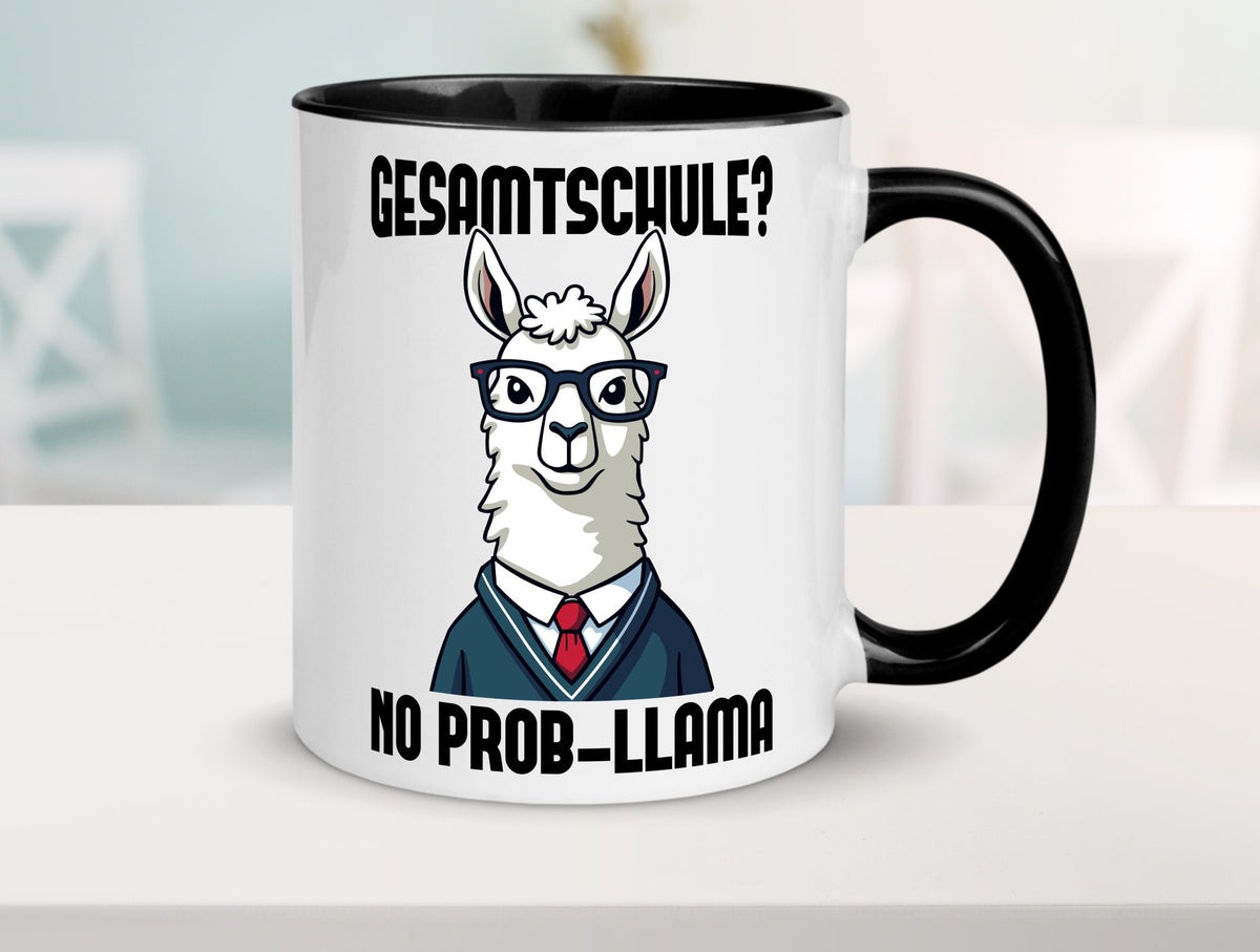 Gesammtschule | no prob-llama Einschuldung Humor Geschenkidee Tasse