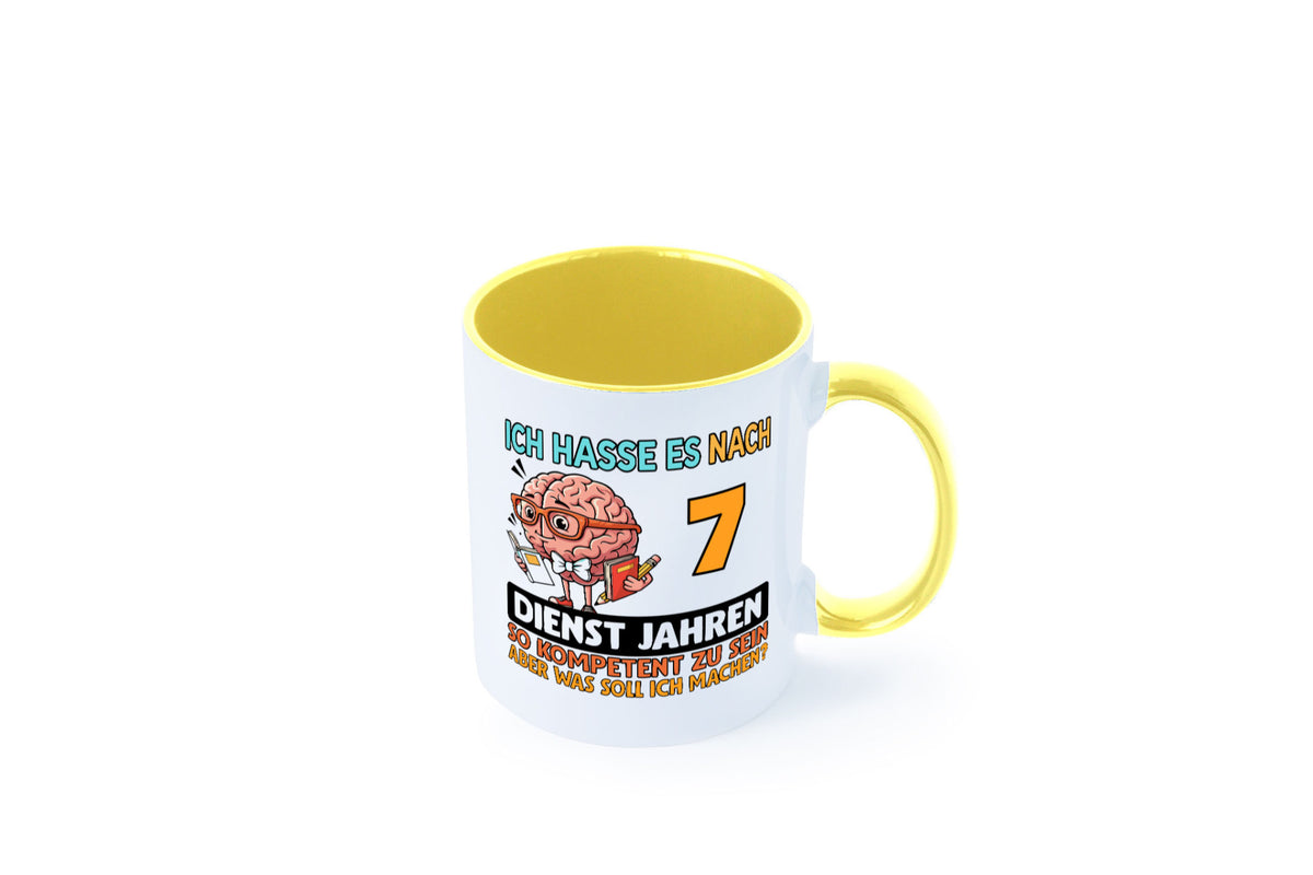 7 Dienstjahre | Arbeit Kompetent lustig Kollegen Büro Geschenk Tasse