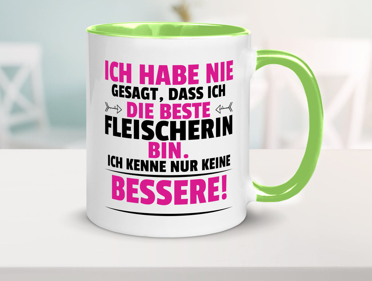 Die Beste Fleischerin | Schlachterei lustiger Spruch Geschenk Humor Tasse