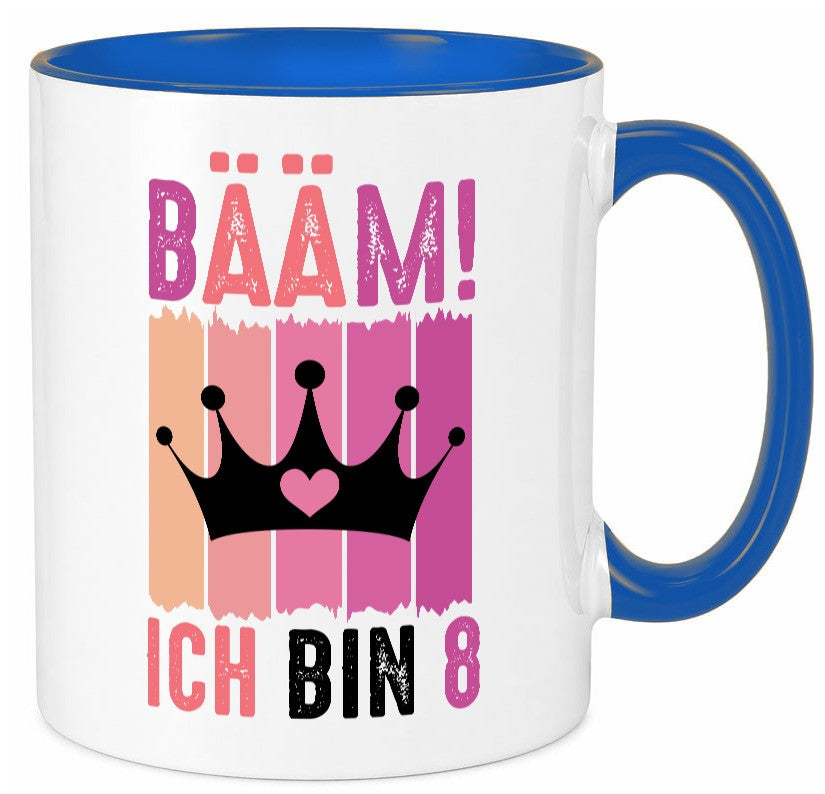 8. Geburtstag | 8 Jahre Bääm ich bin Krone lustig Geschenkidee Geschenk Tasse