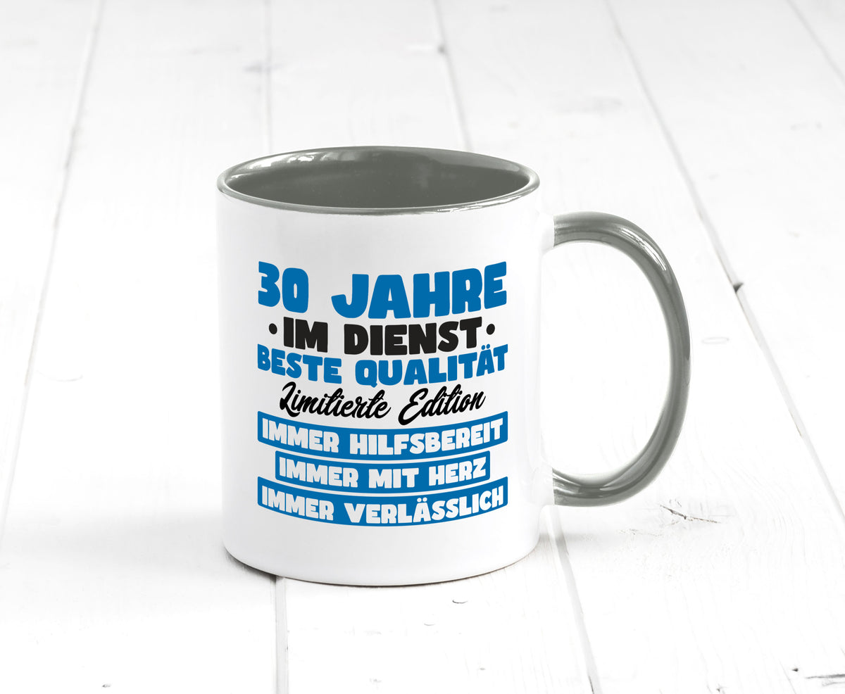30 Jahre im Dienst | Jubiläum Arbeit v7 lustig Kollegen Büro Geschenk Tasse