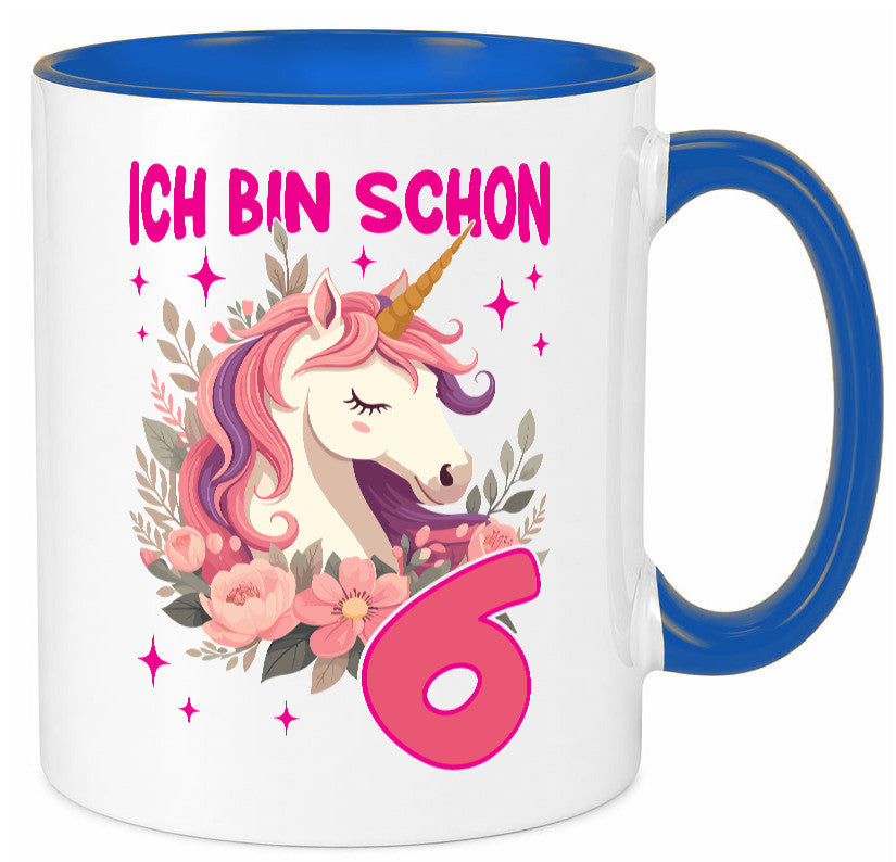 6. Geburtstag | 6 Jahre Einhorn Mädchen Geschenk Geschenkidee lustiger Spruch Tasse