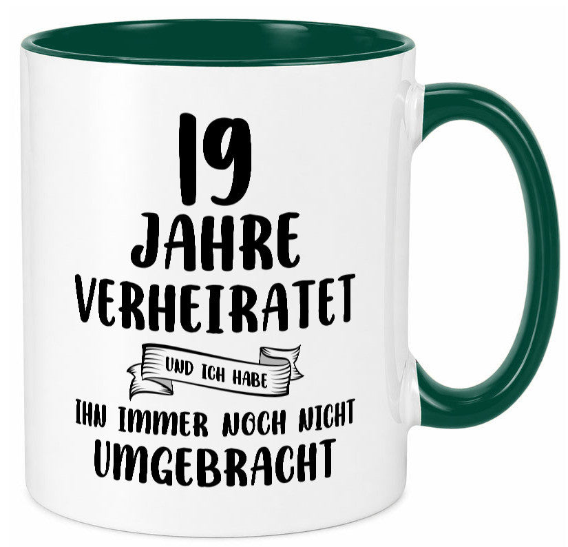 19 Jahre Verheiratet, immer noch am Leben! lustig Humor Geschenkidee Geschenk Tasse