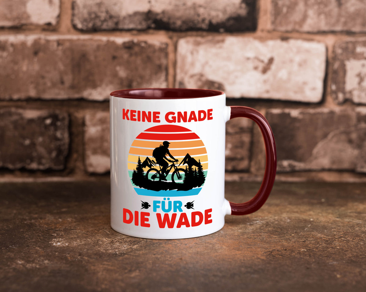 Keine Knade für die Wade | BMX Renrad Biker v2 lustig Humor Geschenkidee Tasse