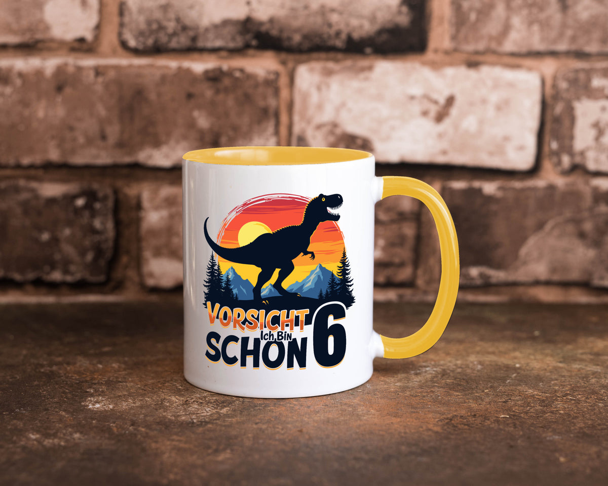 6. Geburtstag | 6 Jahre Dinosaurier Geschenkidee Humor Tasse