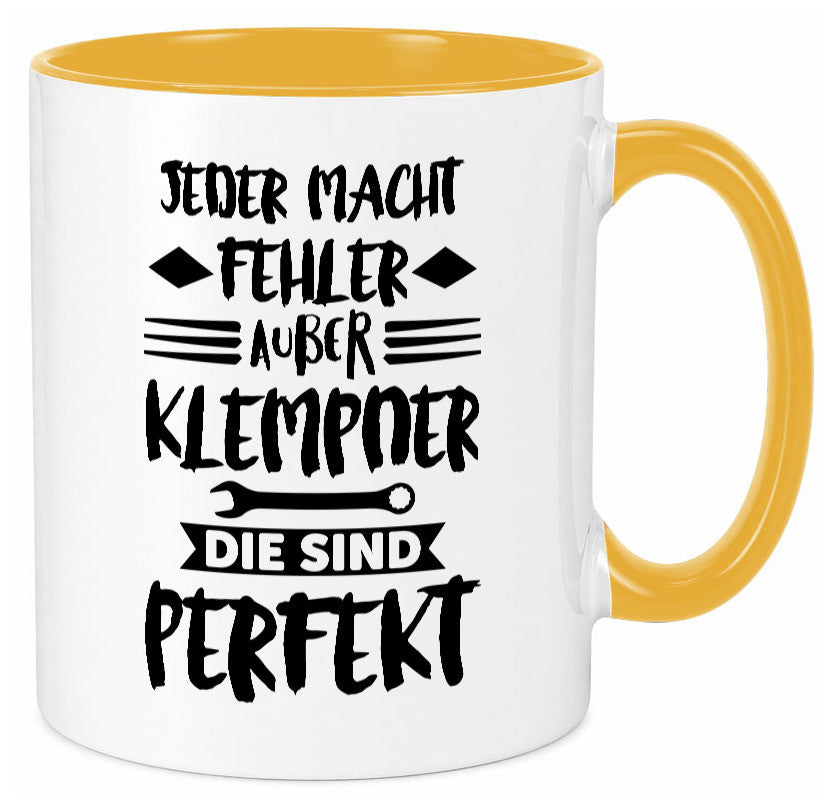 Jeder macht fehler nur Klempner sind Perfekt Humor Geschenkidee Tasse