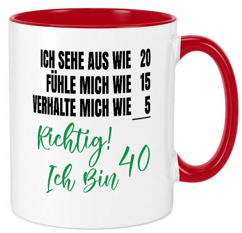 Ich bin Jung | 40 Geburtstag Verhalte mich wie ein Kind Geschenk Geschenkidee