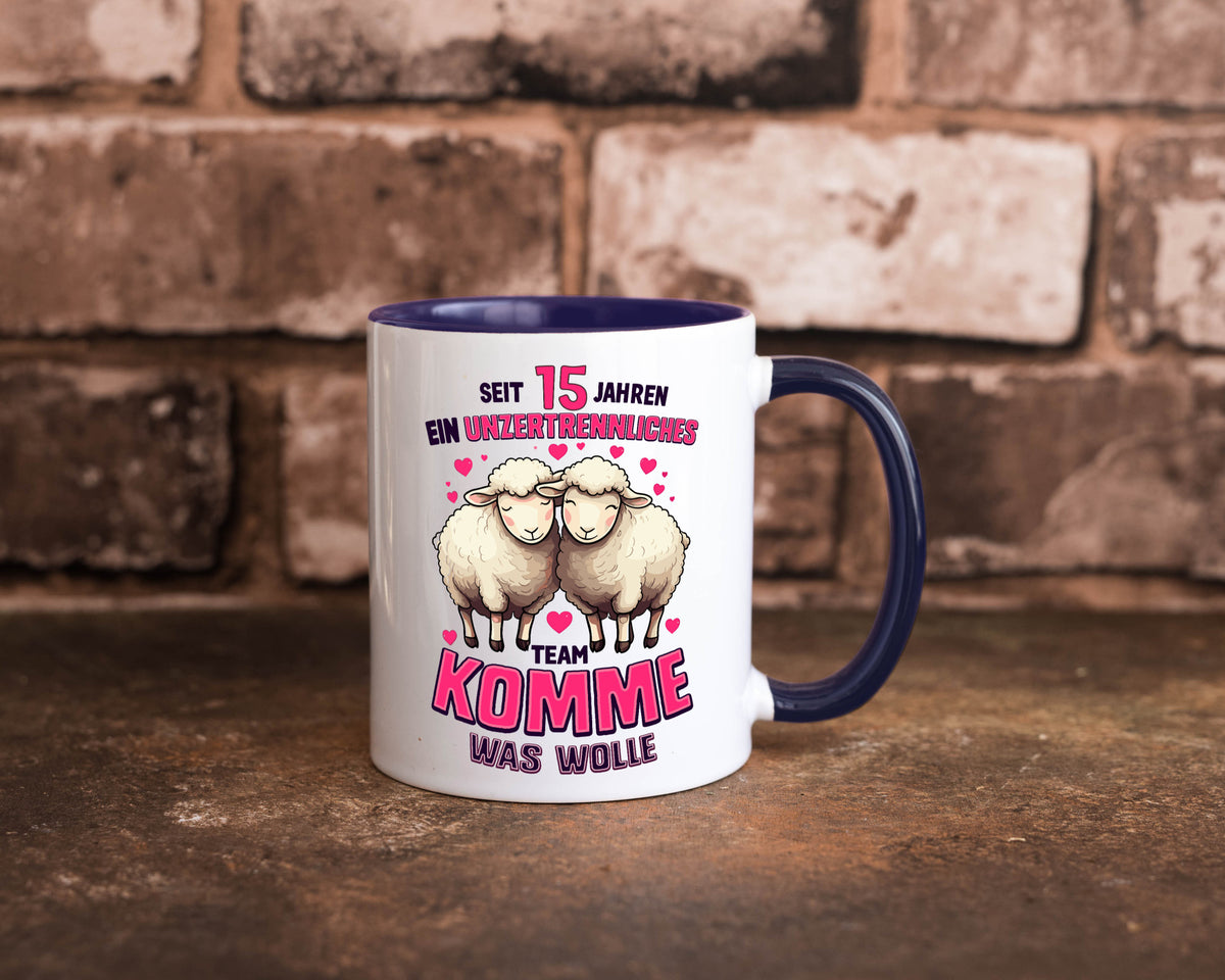 15 Jahre Verheiratet | ein Team Ehepaar Geschenk Humor Geschenkidee lustiger Tasse