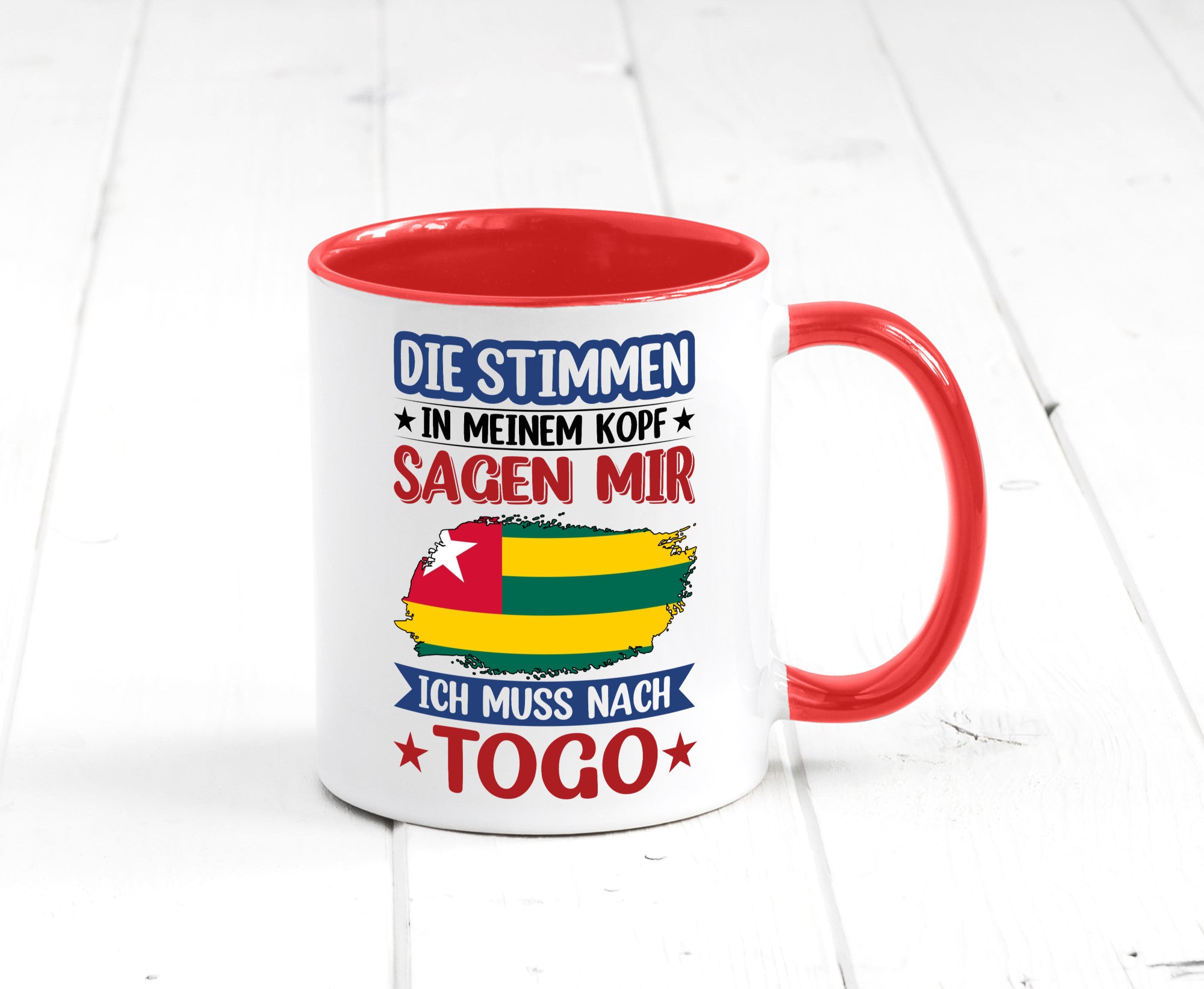 Togo | Urlaub Stimmen in meinem Kopf Traumland Humor Geschenkidee Tasse
