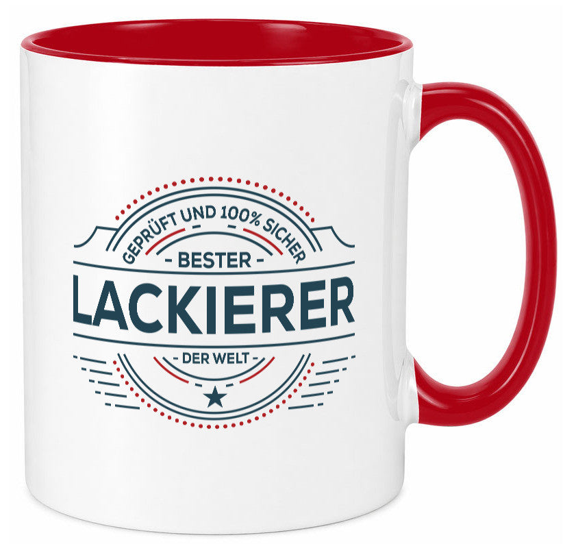 Geprüft und sicher: Lackierer | Definition lackieren Geschenk Humor Tasse