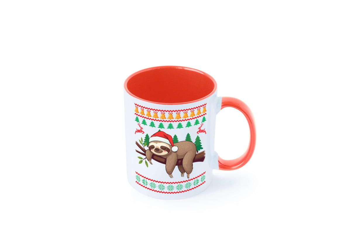 Ugly Christmas | Faultier Weihnachtsfaultier v2 lustig Tierliebhaber Humor Tasse