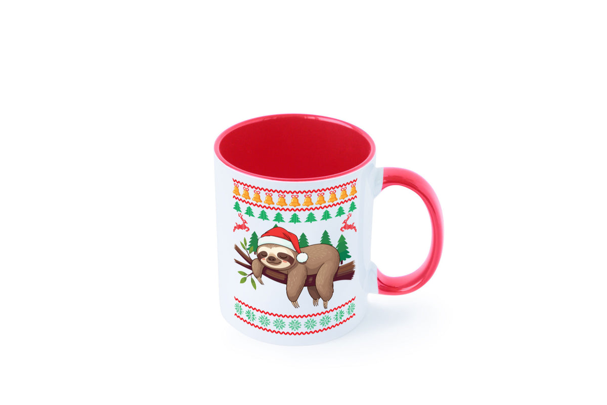Ugly Christmas | Faultier Weihnachtsfaultier v2 lustig Tierliebhaber Humor Tasse