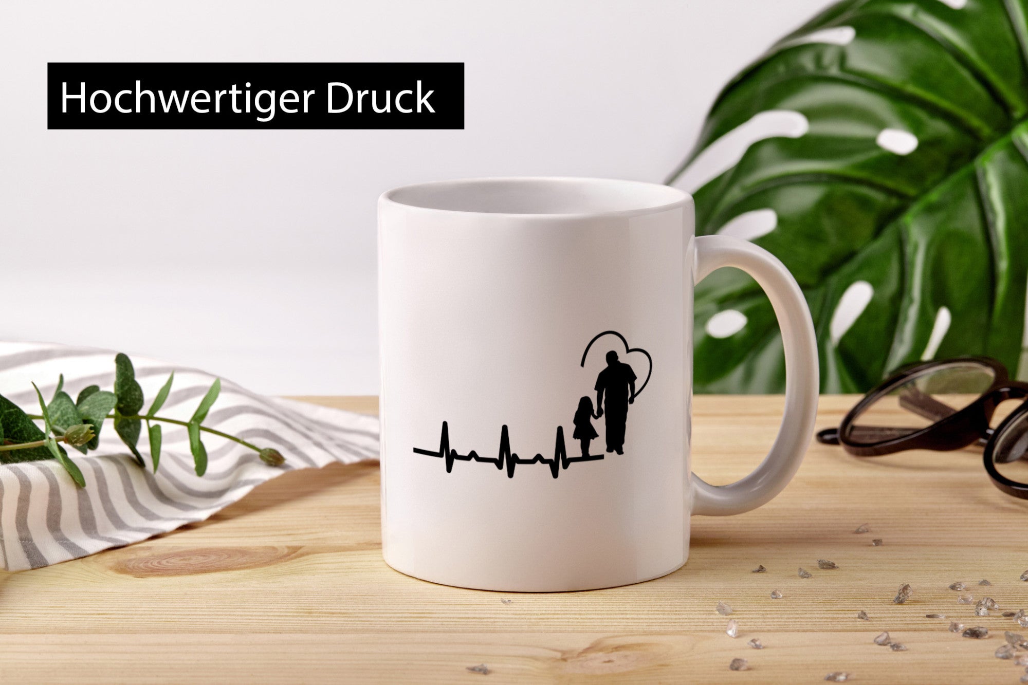 Vater Tochter Herz | Papa Vatertag Vaterliebe lustiger Spruch Geschenk Familie