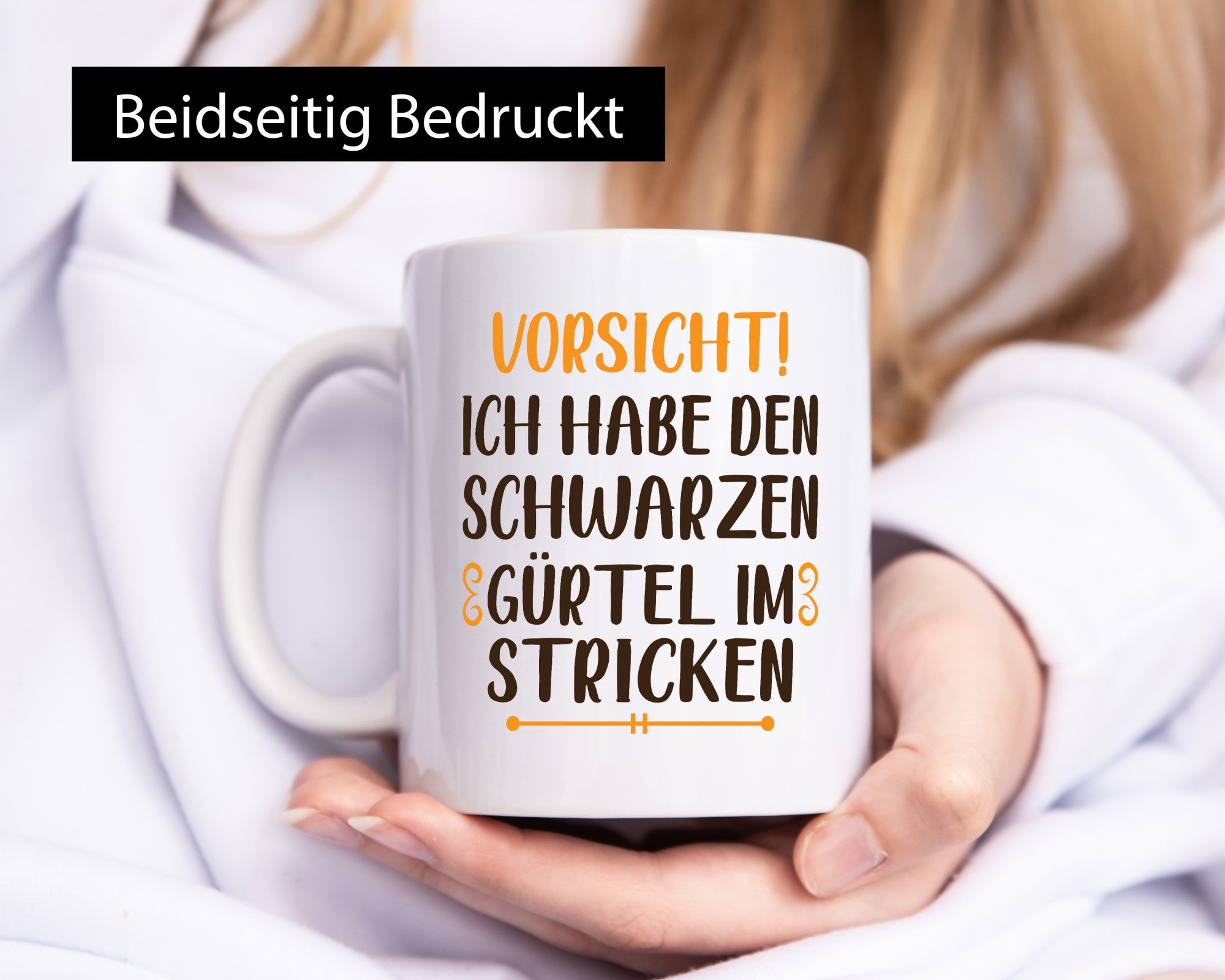 Schwarzen Gürtel im Stricken | Stricknadel lustiger Spruch Geschenk Humor