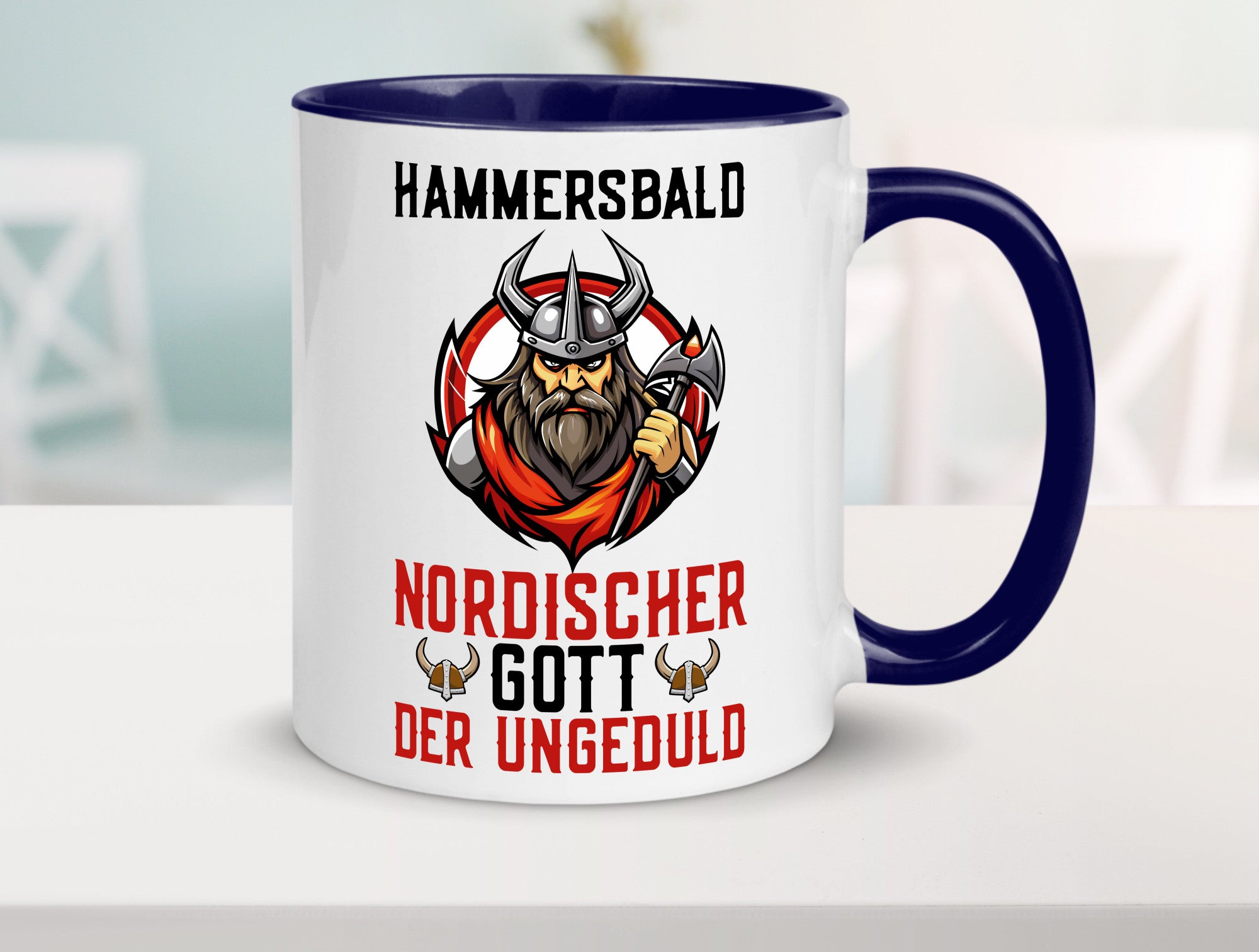 Hammersbald Nordischer Gott der ungeduld Humor Geschenkidee Tasse