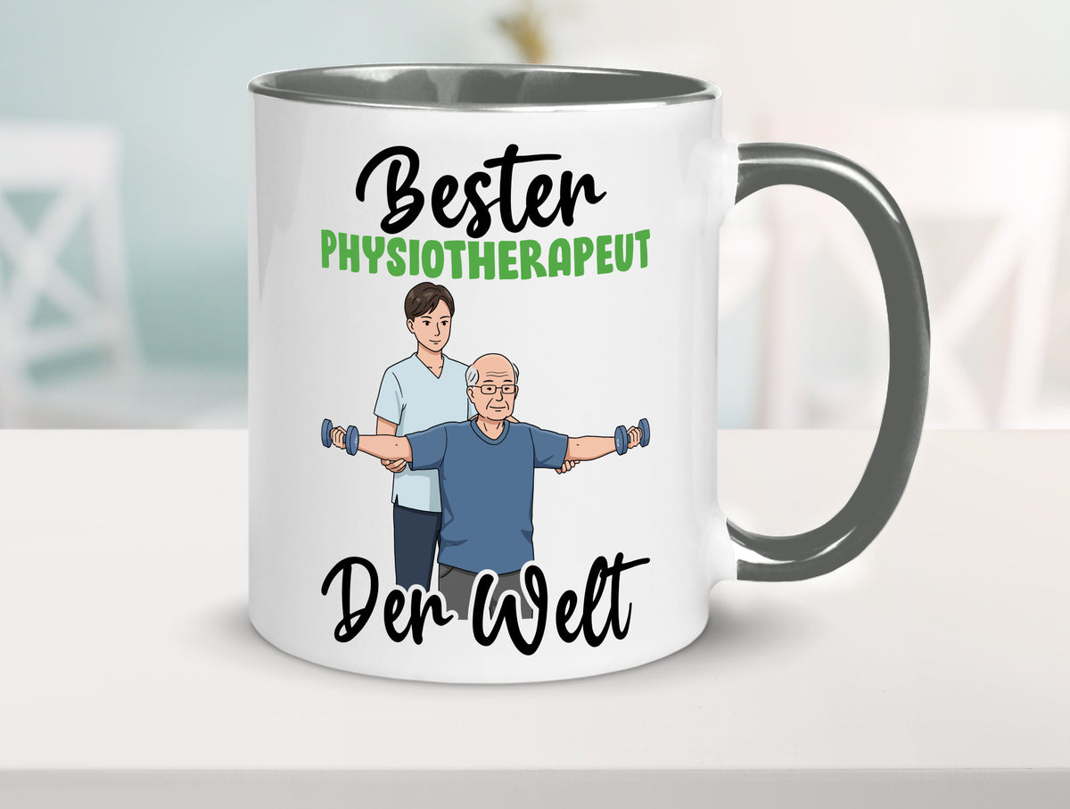 Bester Physiotherapeut v3 Geschenk Humor Geschenkidee lustiger Spruch Tasse