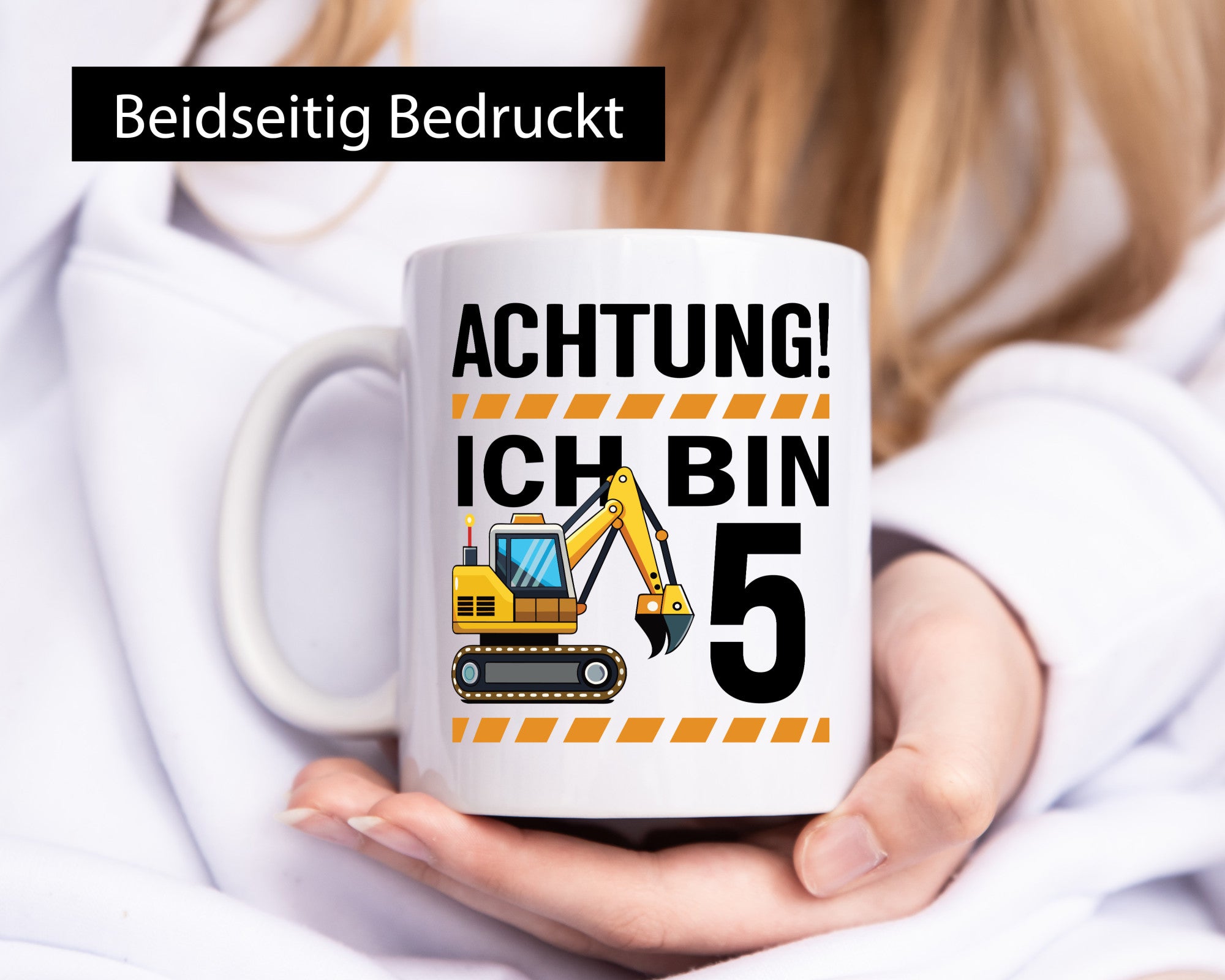 5 Geburtstag Ich bin | Bagger Junge Humor Geschenkidee Tasse