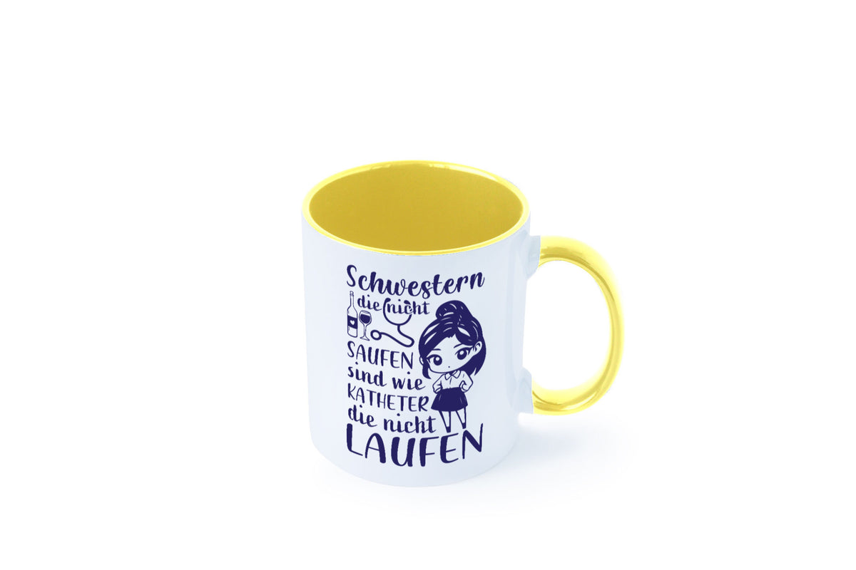 Schwestern die nicht saufen | Krankenschwester Alkolhol Geschenkidee Humor Tasse