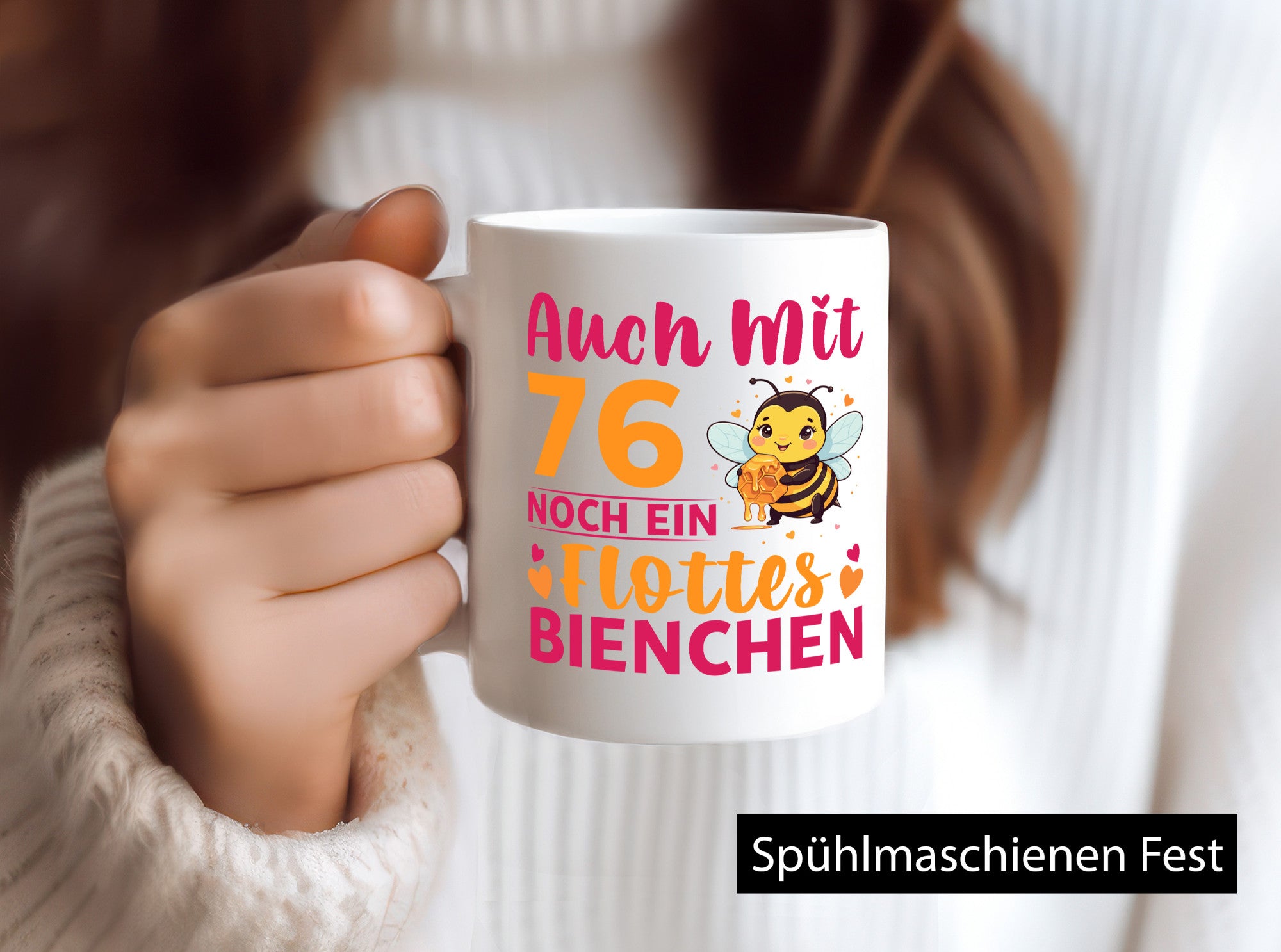 76. Geburtstag | Flottes Bienchen 76 Jahre v2 lustig Geschenkidee Geschenk Tasse