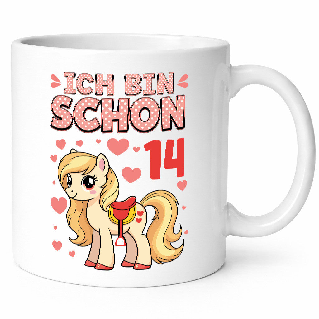 14. Geburtstag | 14 Jahre Mädchen Reiten Pony Geschenk Geschenkidee lustiger