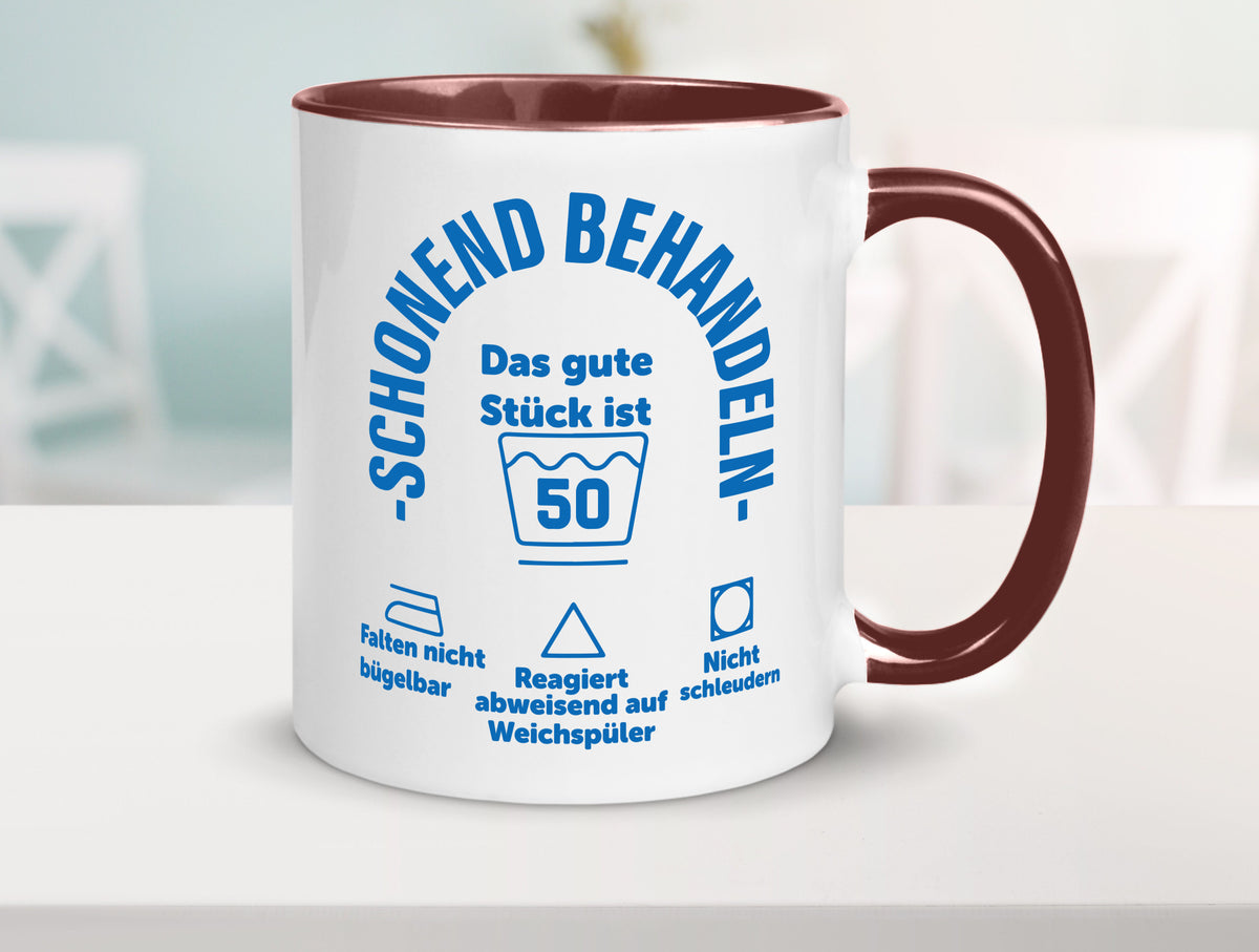 Schonend behandeln | 50 Geburtstag Humor Geschenkidee Tasse