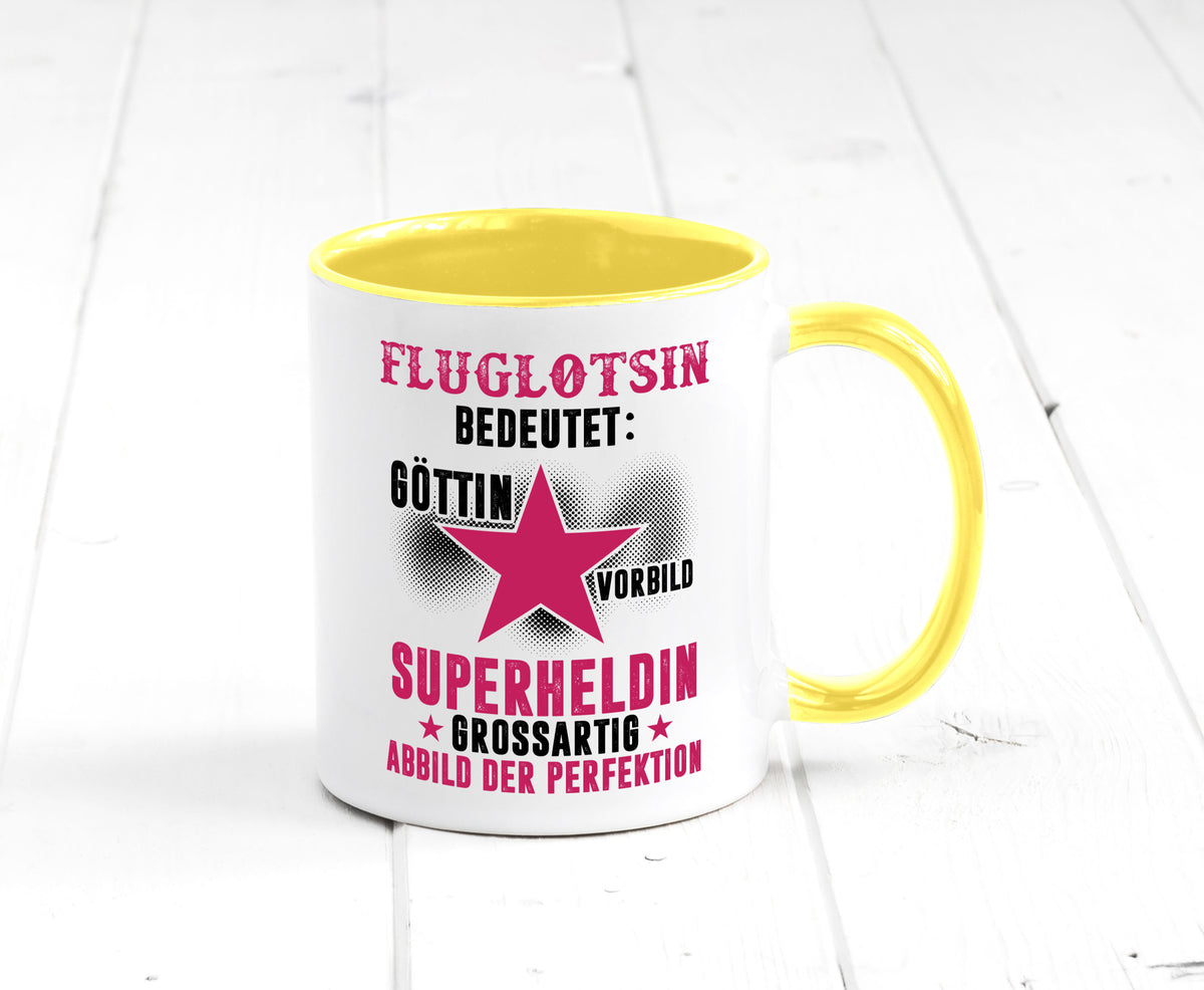 Bedeutung von Fluglotsin | Flughafen Flugverkehr Geschenkidee Humor Tasse