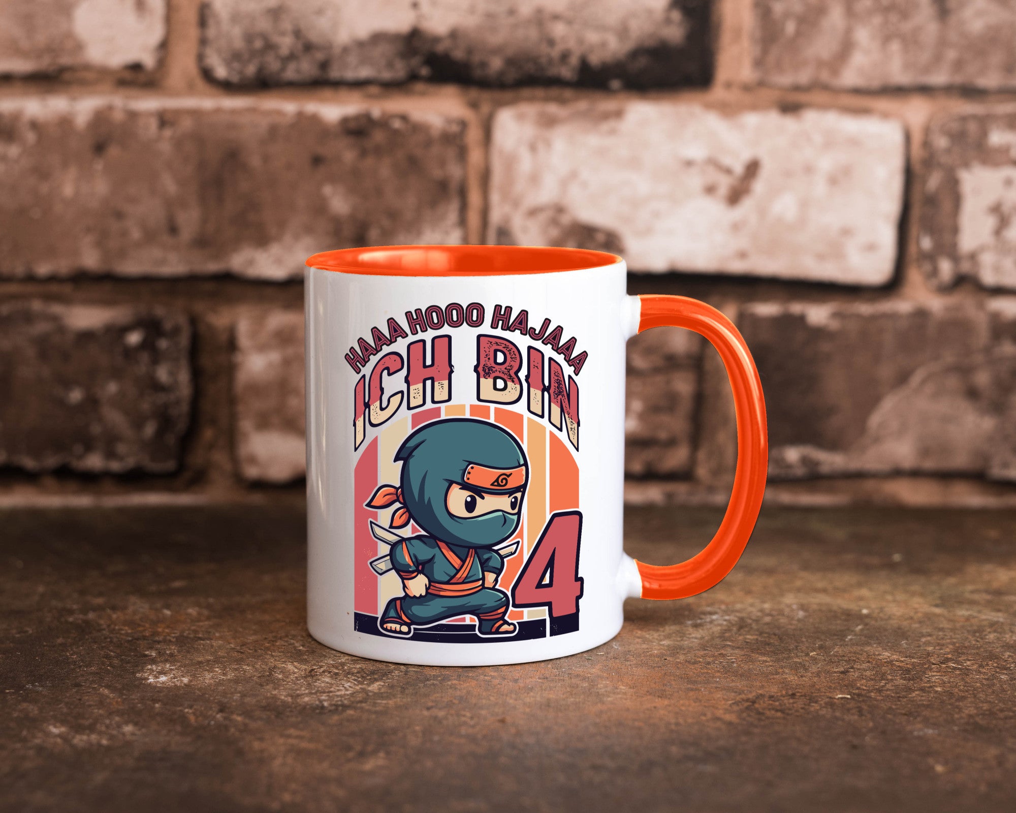 4. Geburtstag | Ninja Junge 4 Jahre lustiger Spruch Geschenk Geschenkidee Tasse