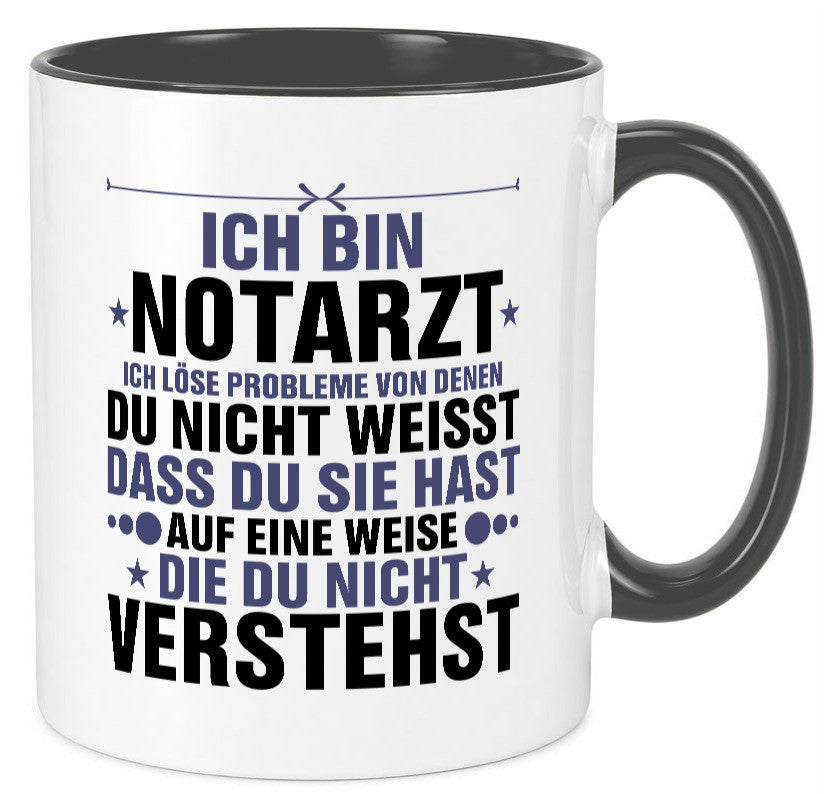 Löse Probleme: Notarzt | Arzt v2 Geschenkidee Humor Tasse