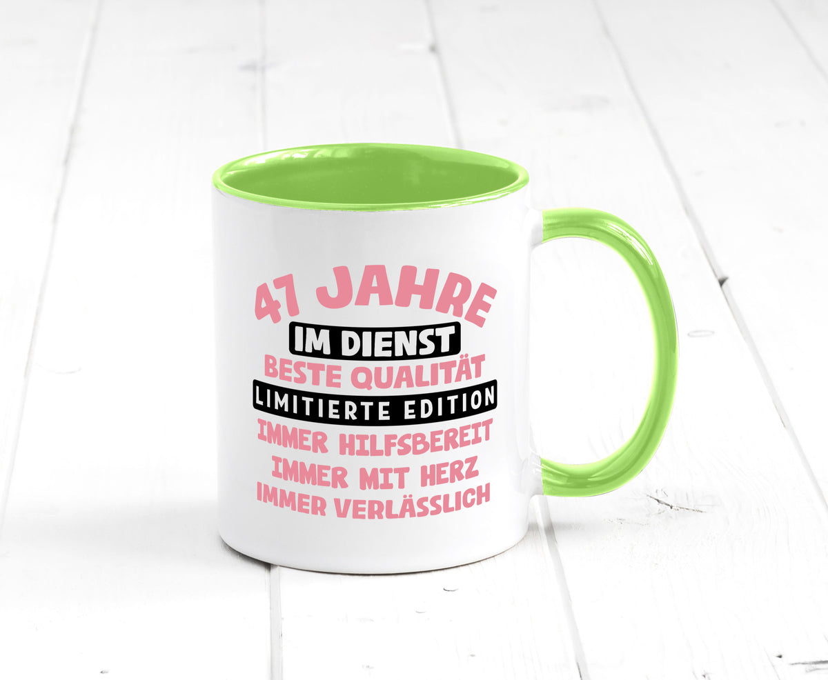 47 Jahre im Dienst | Jubiläum Arbeit v11 Geschenkidee Kollegen Büro Humor Tasse