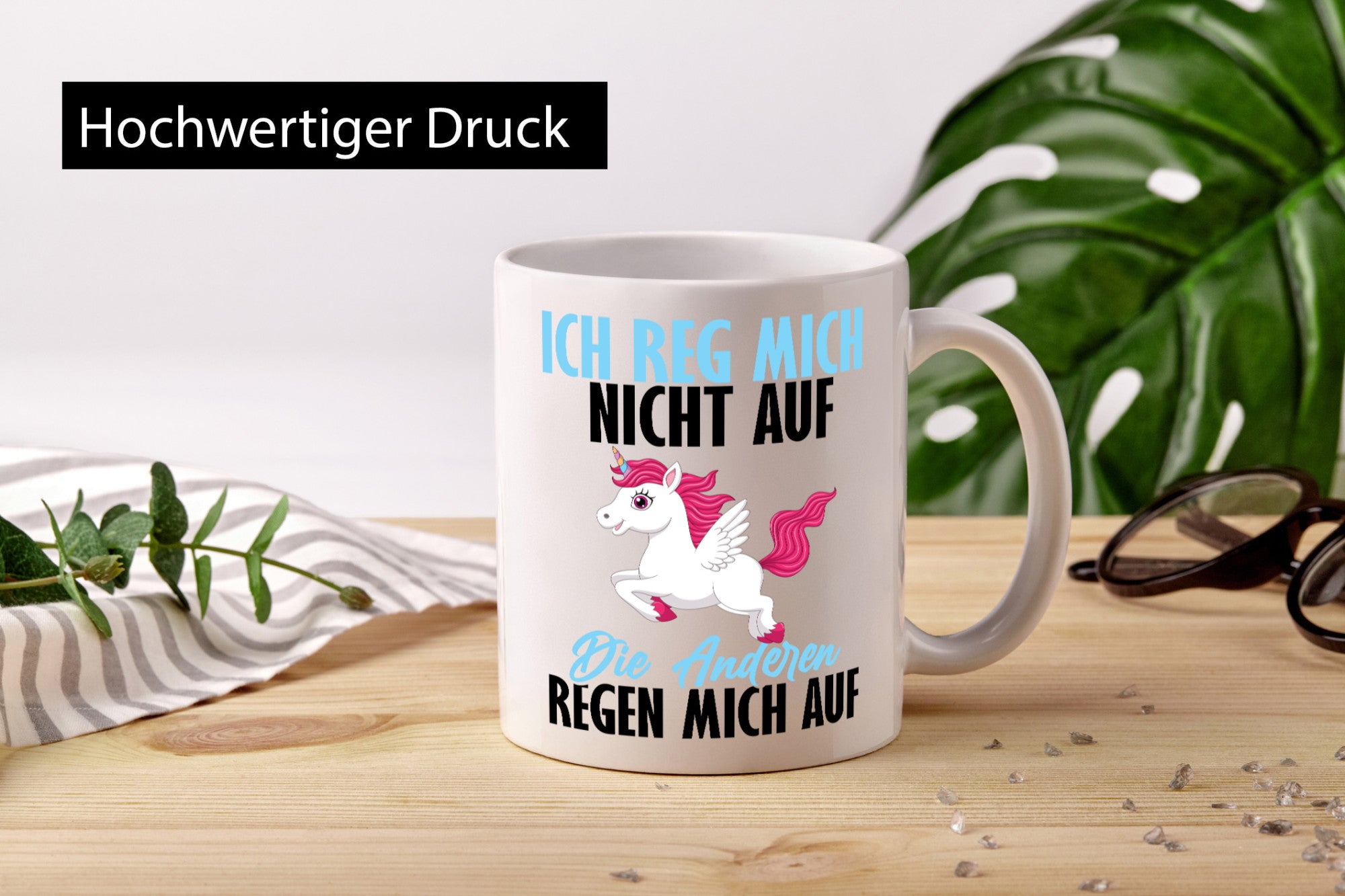 Ich reg mich nicht auf lustiger Spruch Geschenk Humor Geschenkidee Tasse