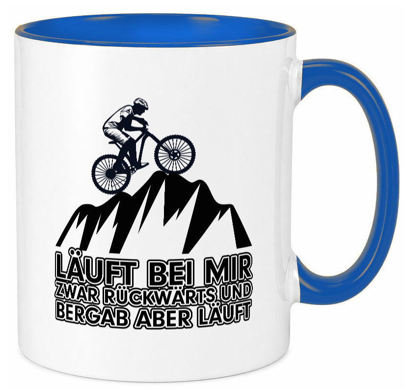 Läuft bei mir | Pechvogel Tasse Radfahrer Statement Humor Geschenkidee