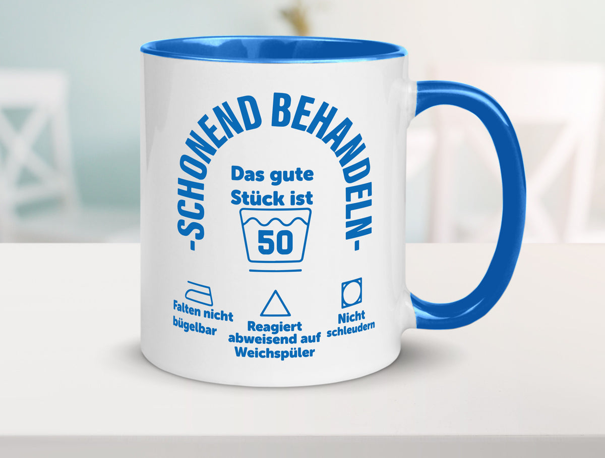 Schonend behandeln | 50 Geburtstag Humor Geschenkidee Tasse
