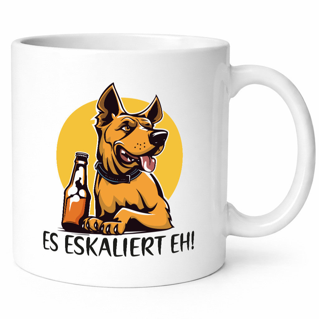 Es Eskaliert eh! | Hund Bier Hundeliebhaber Geschenkidee Tierliebhaber Humor