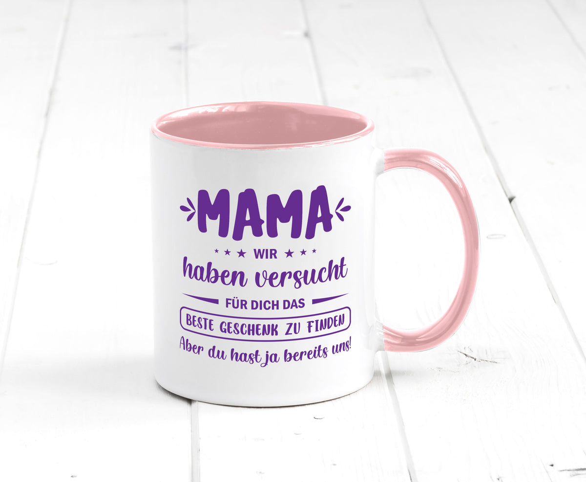 Perfekte geschenk | du hast ja bereits uns Muttertag lustiger Spruch Familie Tasse