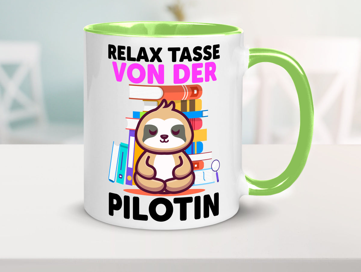 Relax Tasse: Pilotin | Definition Piloten lustiger Spruch Geschenk Humor