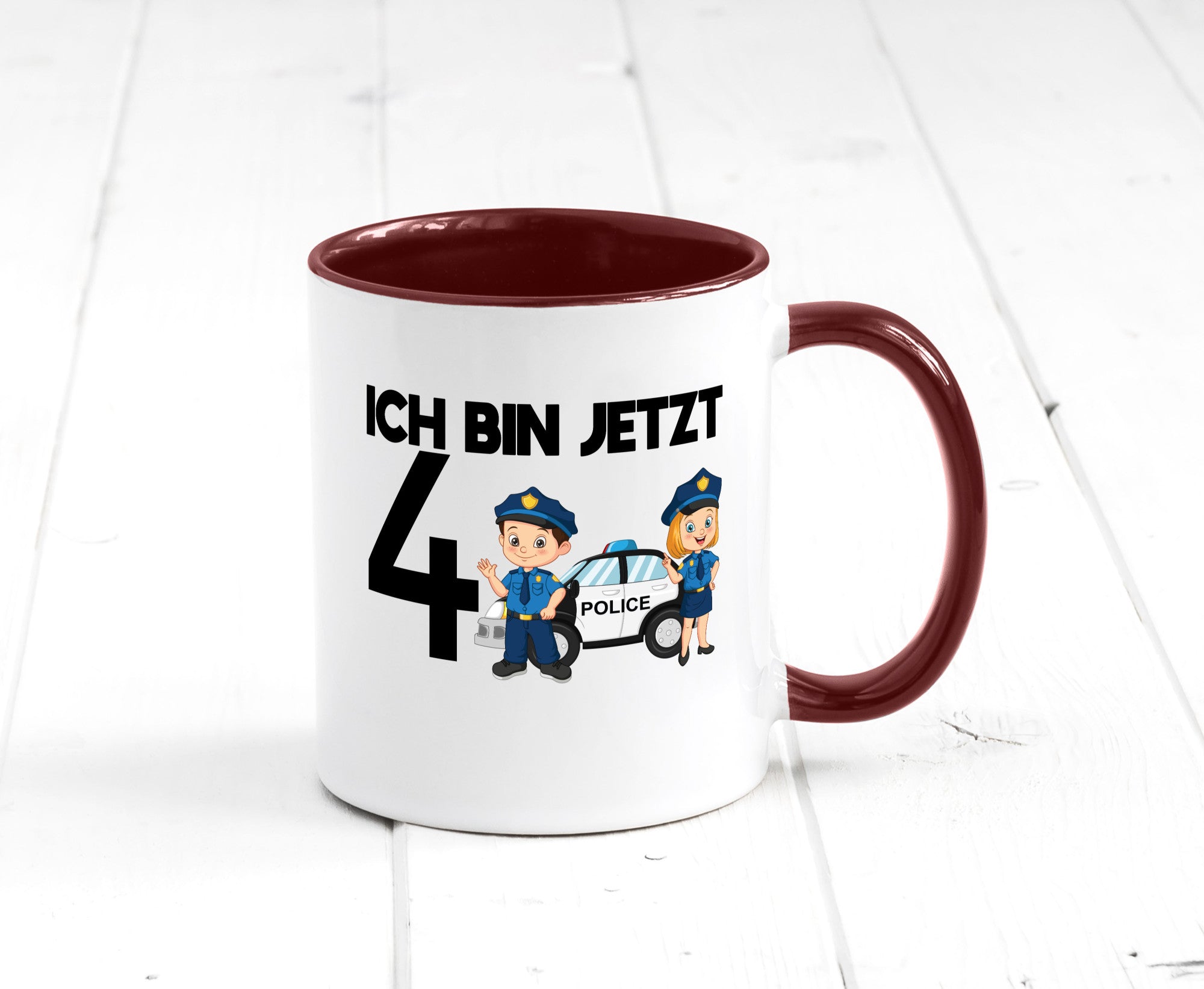 Ich bin jetzt 4 | Polizei 4. Geburtstag Jähriger Geschenk Geschenkidee lustiger