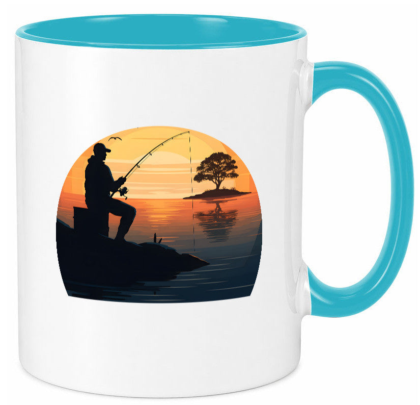 Angler | Sonnenuntergang Fischer Fische Angeln v2 Geschenk Humor Geschenkidee