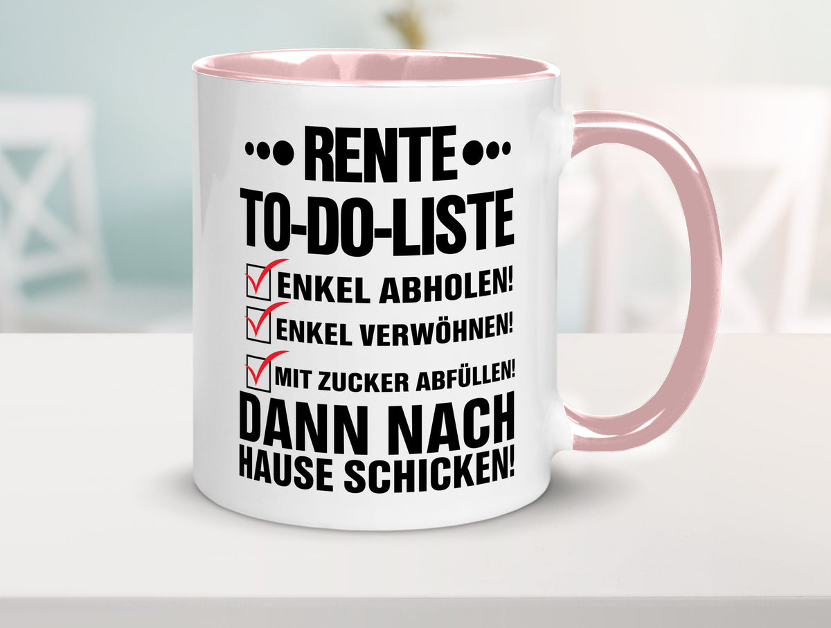 Rente To-Do-Liste | Rentner Tasse Enkel verwöhnen Geschenk Ruhestand Jubiläum