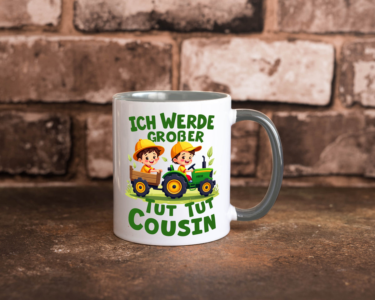 Ich werde Großer Cousin | Familie Bauer lustiger Spruch Geschenk Geschenkidee Tasse