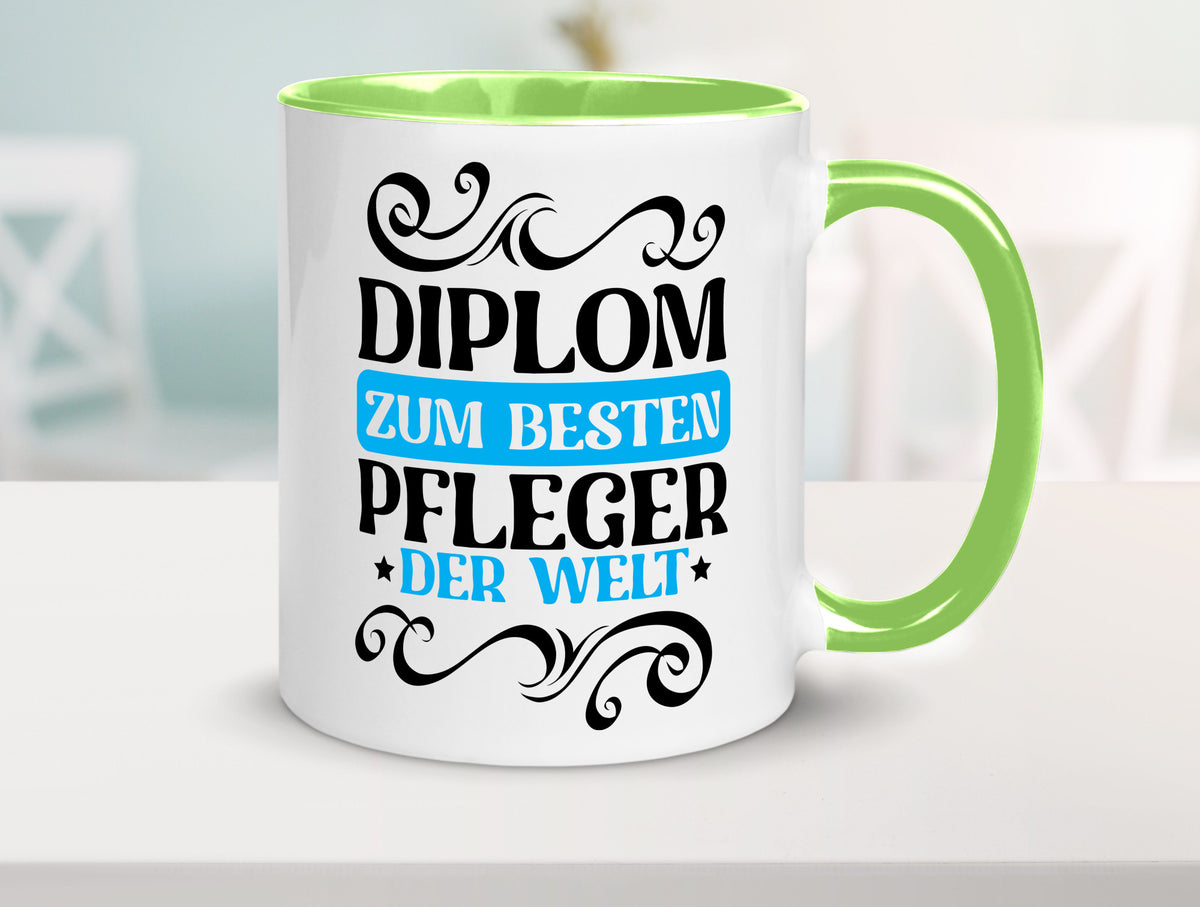 Bester Pfleger der Welt | Altenpfleger Pflegekraft lustig Humor Geschenkidee Tasse