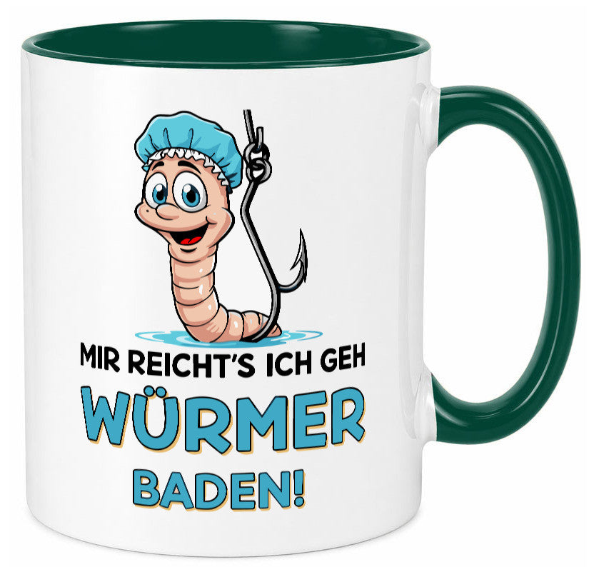 Mir reichts ich geh Würmer Baden | Angler Angeln Geschenk Humor Geschenkidee