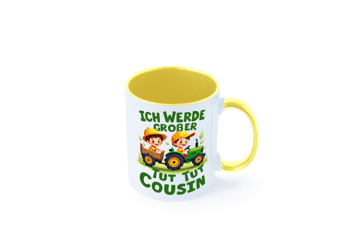 Ich werde Großer Cousin | Familie Bauer lustiger Spruch Geschenk Geschenkidee Tasse