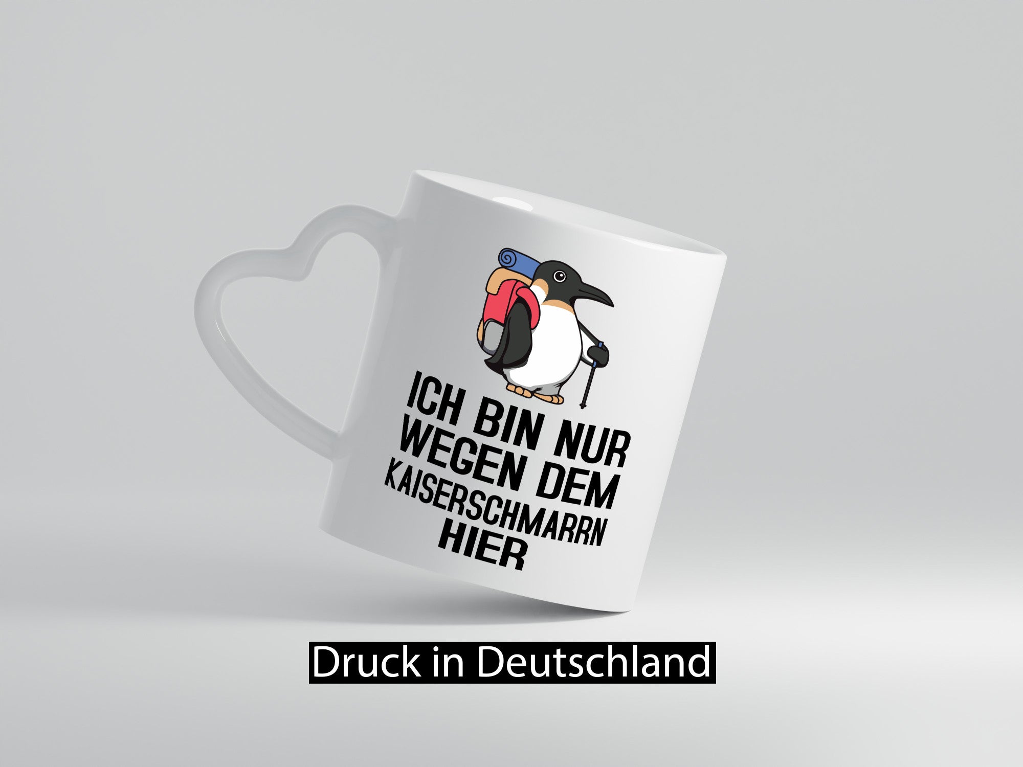 Nur wegen Kaiserschmarrn hier | Pinguin Rucksack lustig Humor Geschenkidee