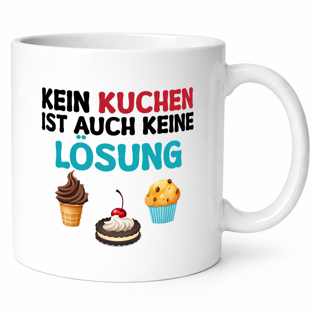Kein Kuchen ist auch keine Lösung Geschenk Humor Geschenkidee lustiger Spruch
